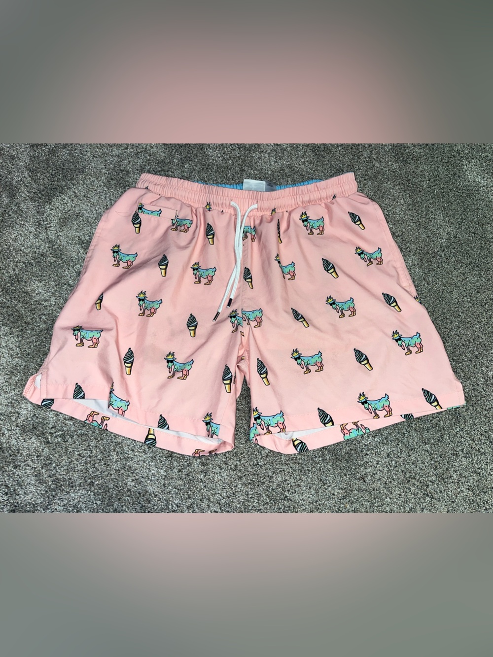 Goat USA  Ice Cream Suit Swim trunks Pink Medium Shorts